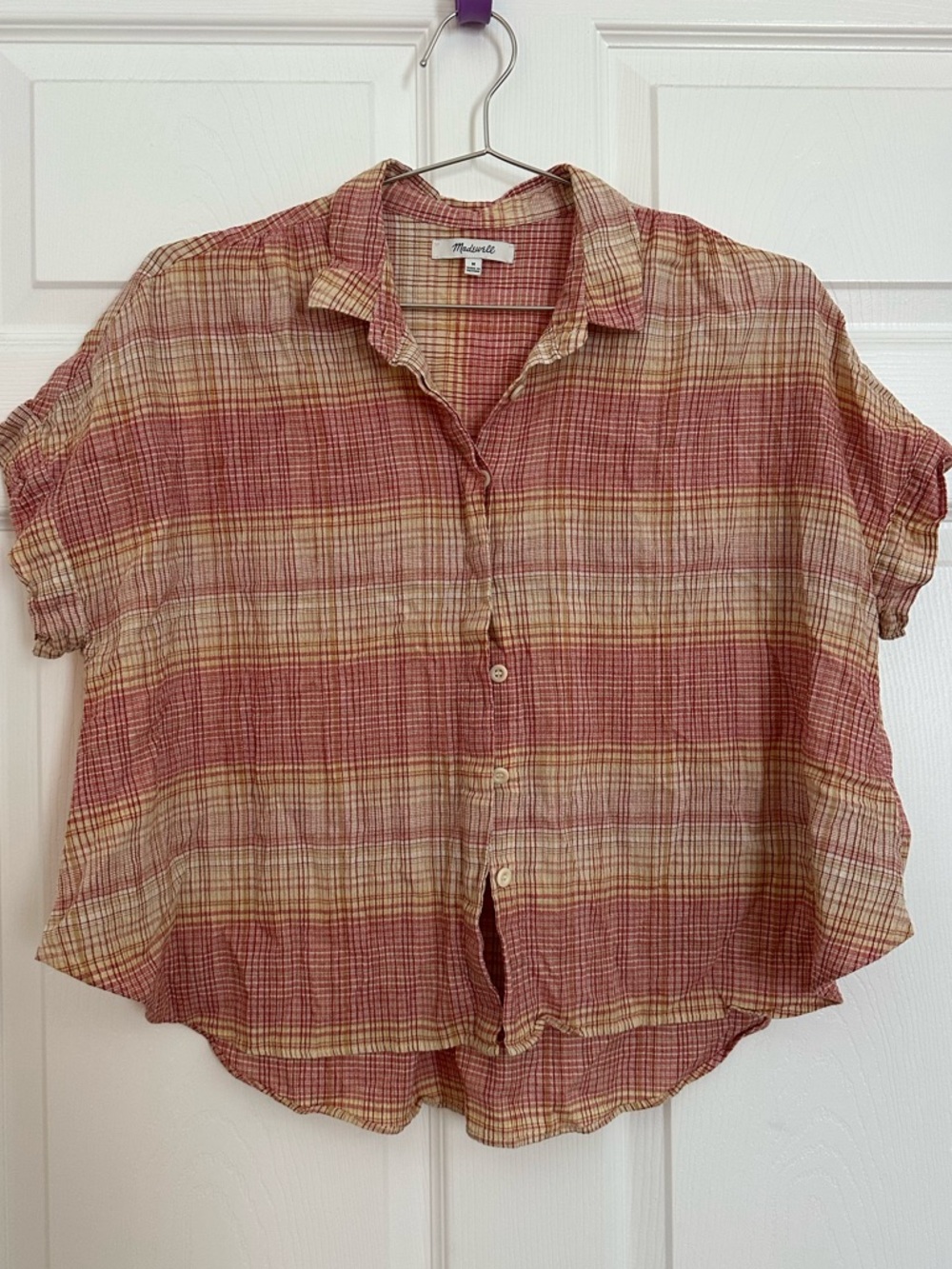 Madewell Plaid Short-Sleeve Button Down